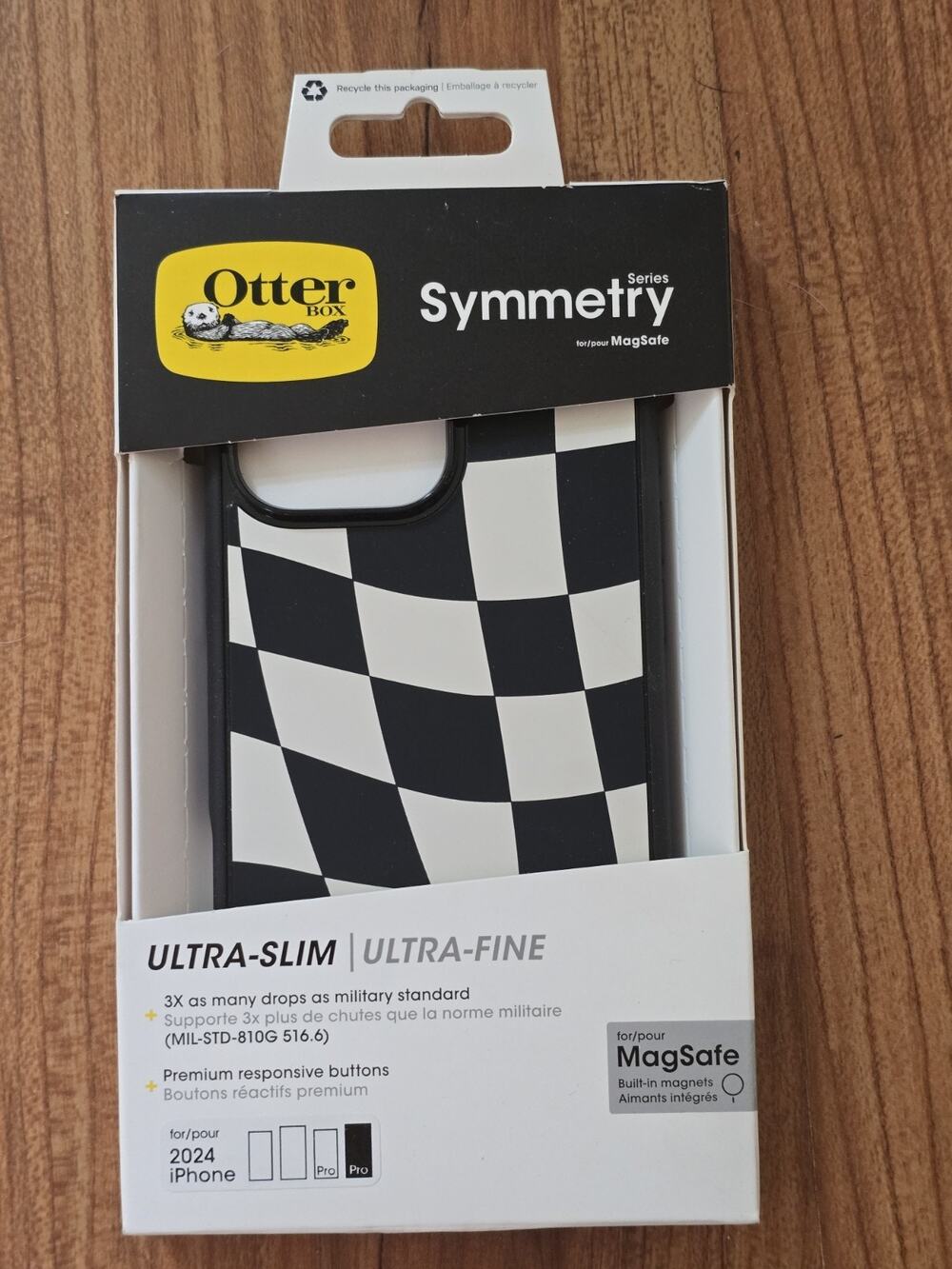 OtterBox Symmetry Apple iPhone 16 Pro Max Wavy Charcoal Slim MagSafe Case S29